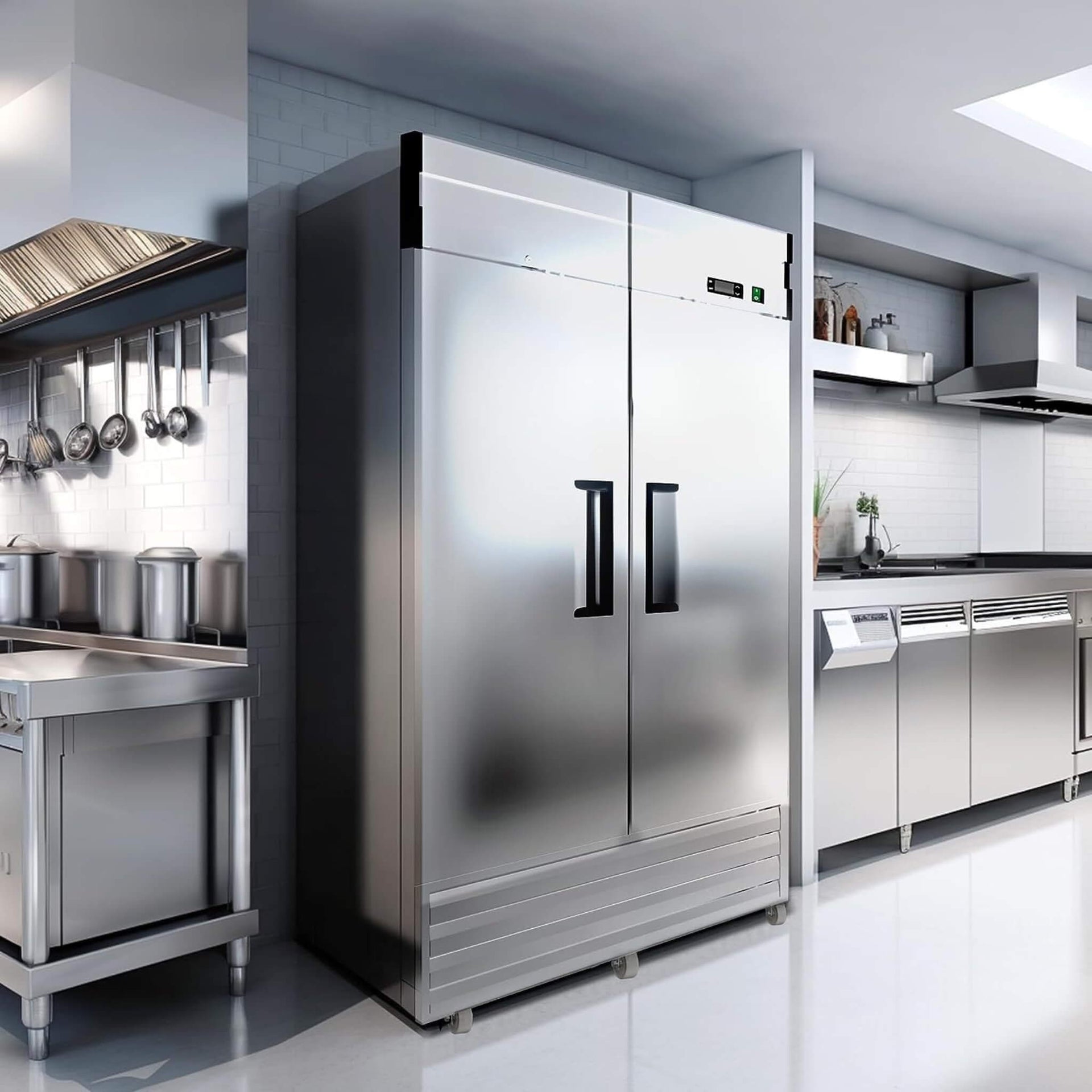 Heavy-Duty 54-Inch 2-Door Stainless Steel Commercial Freezer With OmniSmart Temperature Control (SAK91765)