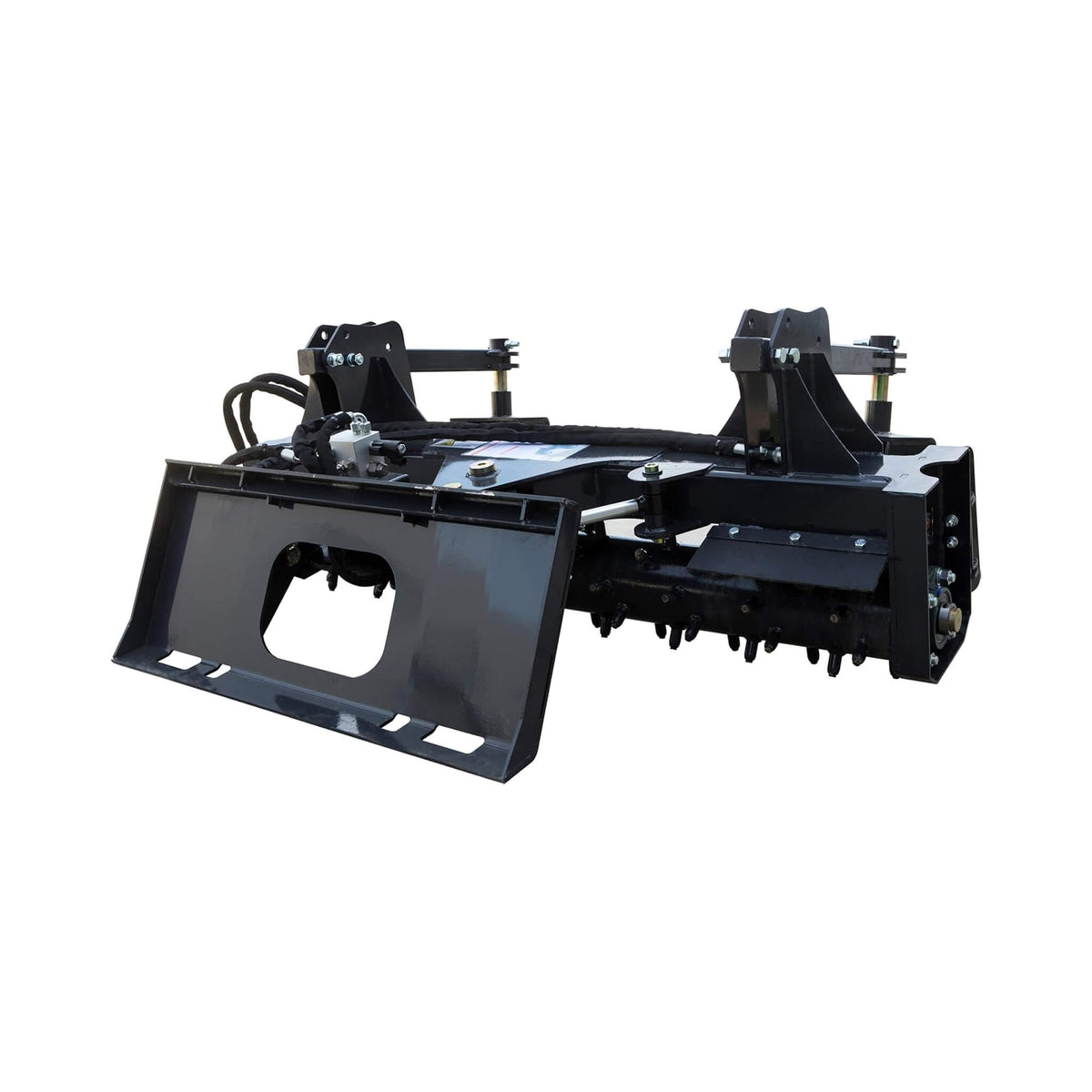 Heavy-Duty 72-Inch Hydraulic Soil Power Rake Skid Steer Attachment (SAK41827)