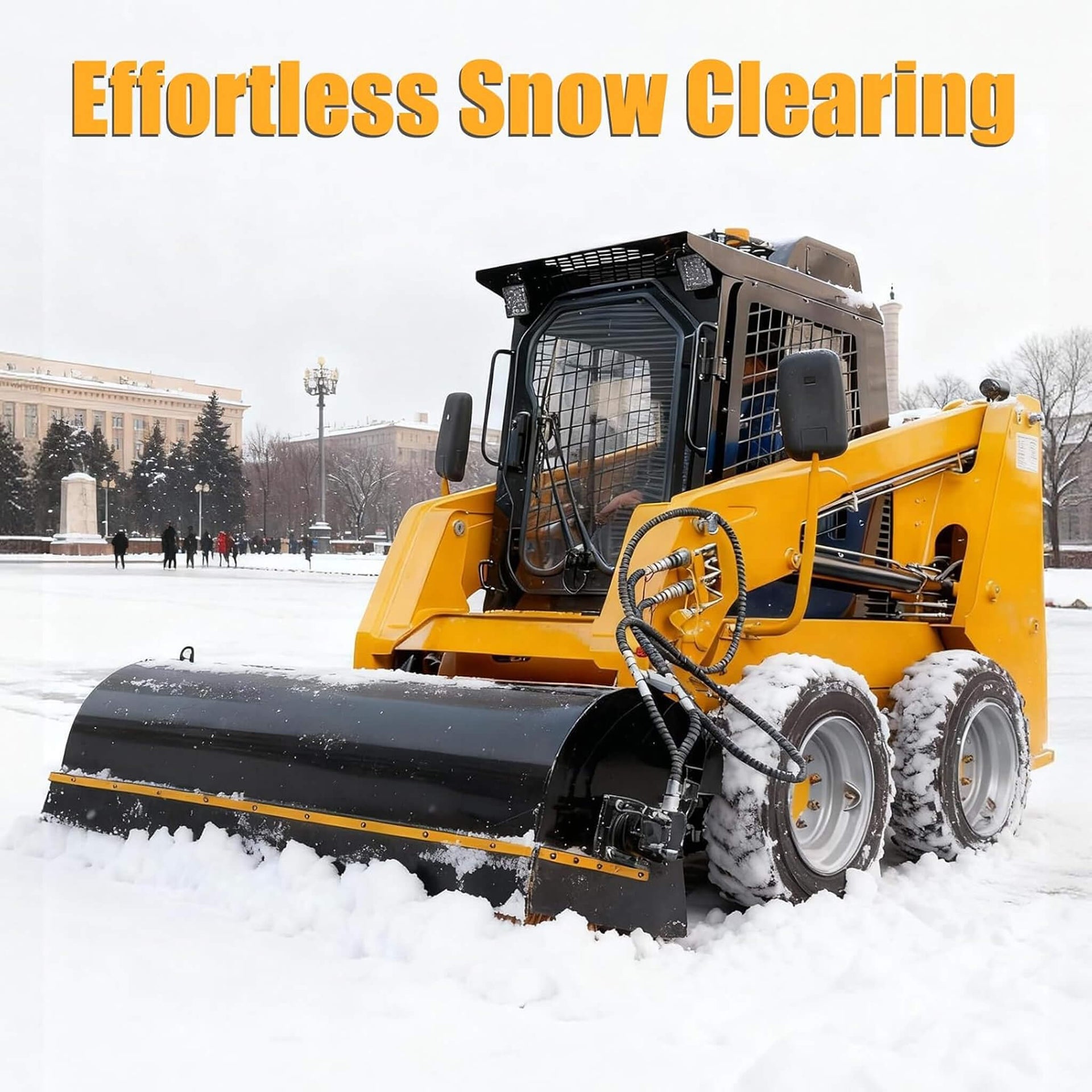 Heavy-Duty 72-Inch Industrial Skid Steer Sweeper Attachment (SAK87013)