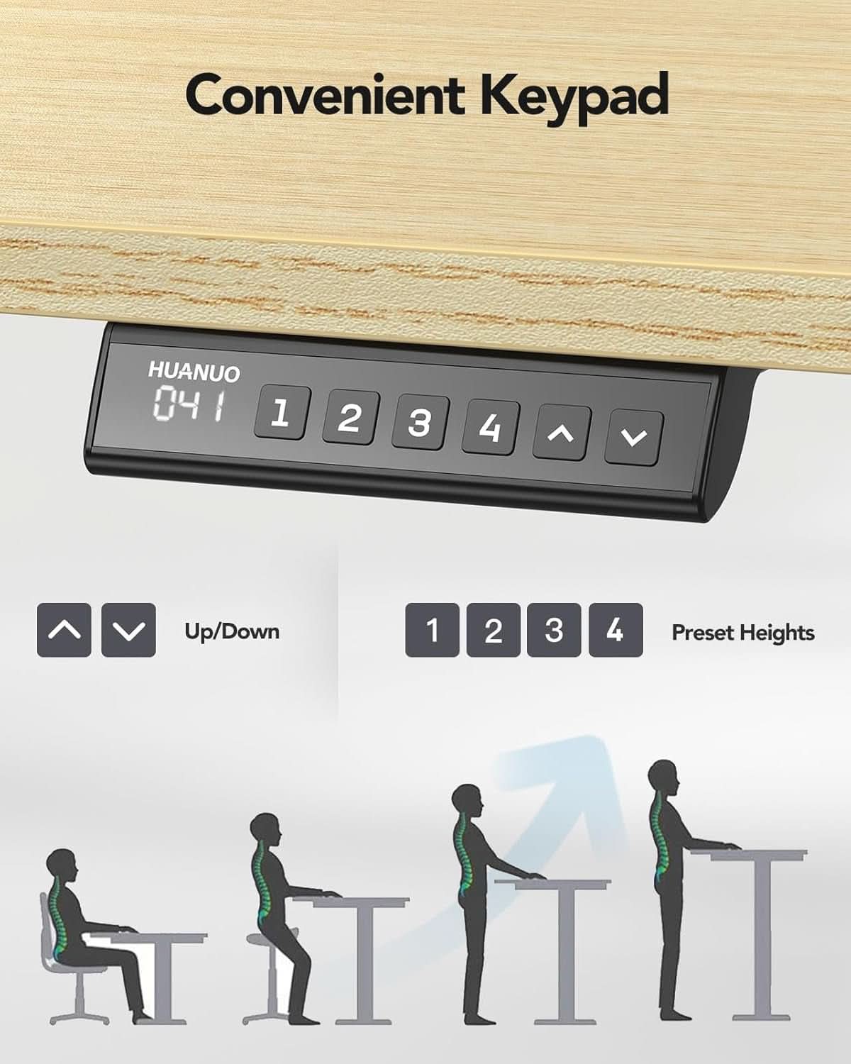 Heavy-Duty Adjustable Standing Desk Frame for Home Office