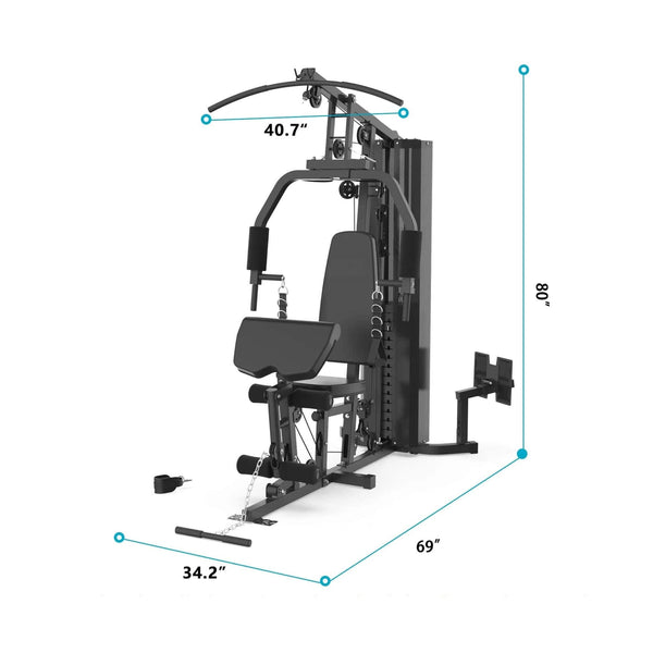 Heavy-Duty All-In-One Home Gym Workout Station For Full Body Strength Training, 150LBS (SAK12959)