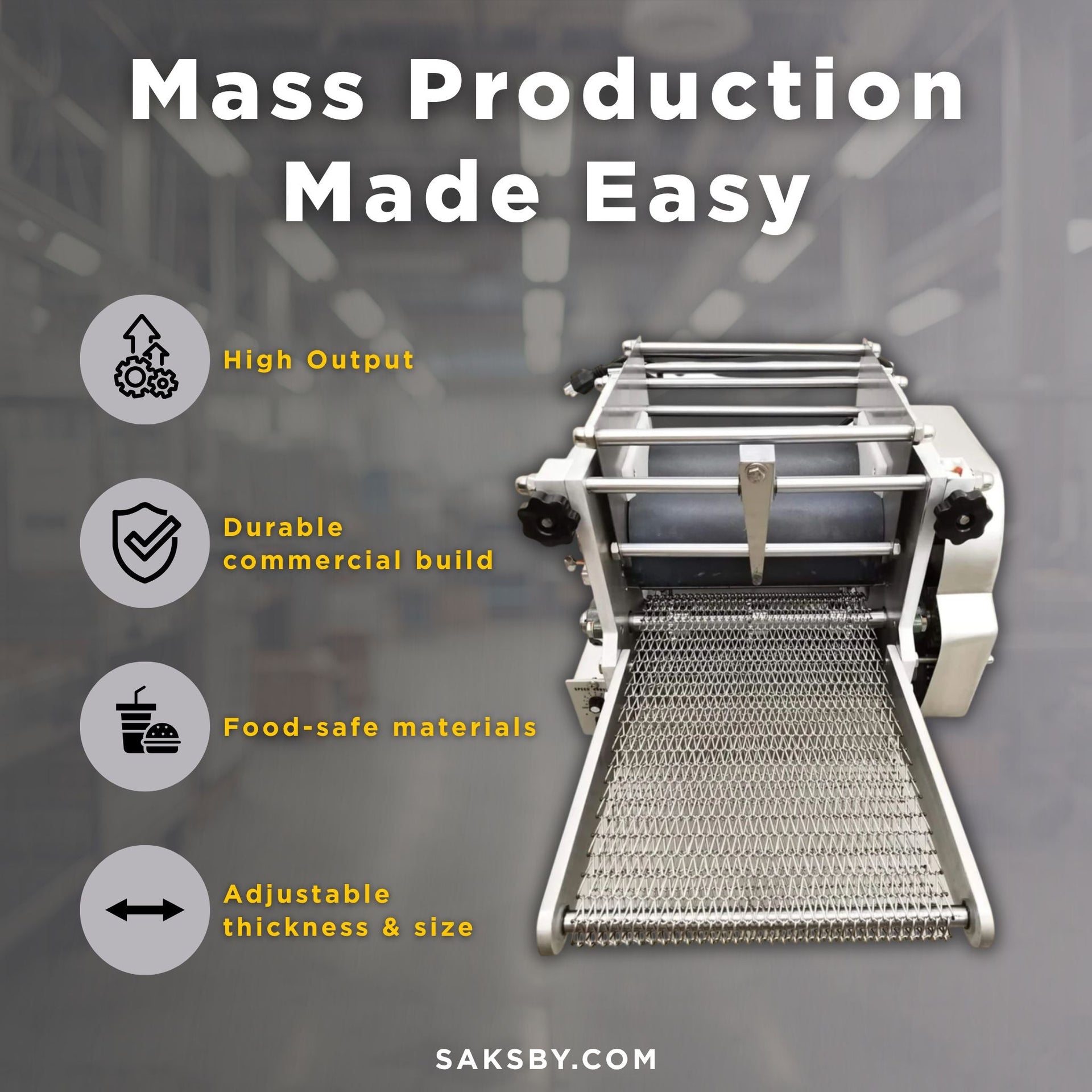 Heavy-Duty Commercial Automatic Corn Tortilla Making Machine (SAK60513)