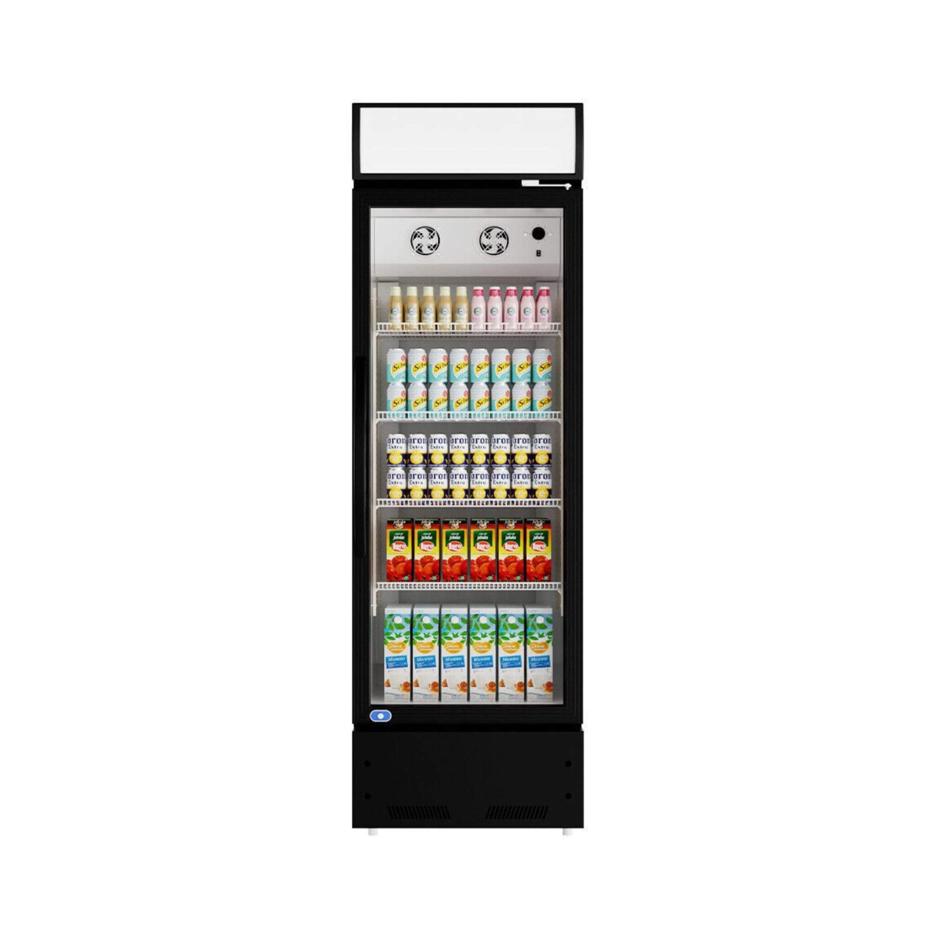Heavy-Duty 23-Inch Commercial Single Glass Door Refrigerator With LED Lights (SAK43533)