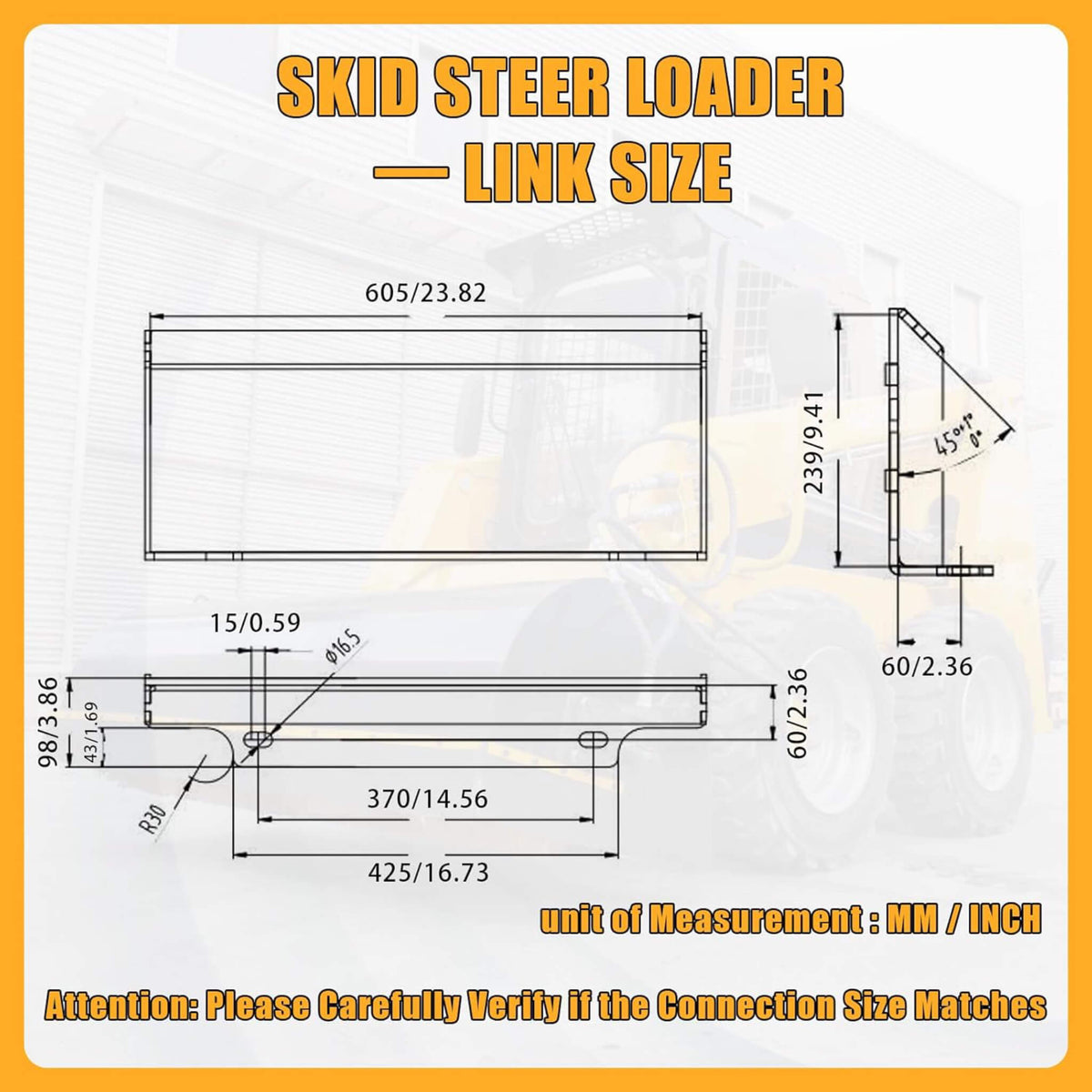 Heavy-Duty Mini Loader Rotary Tiller Skid Steer Attachment (SAK93265)