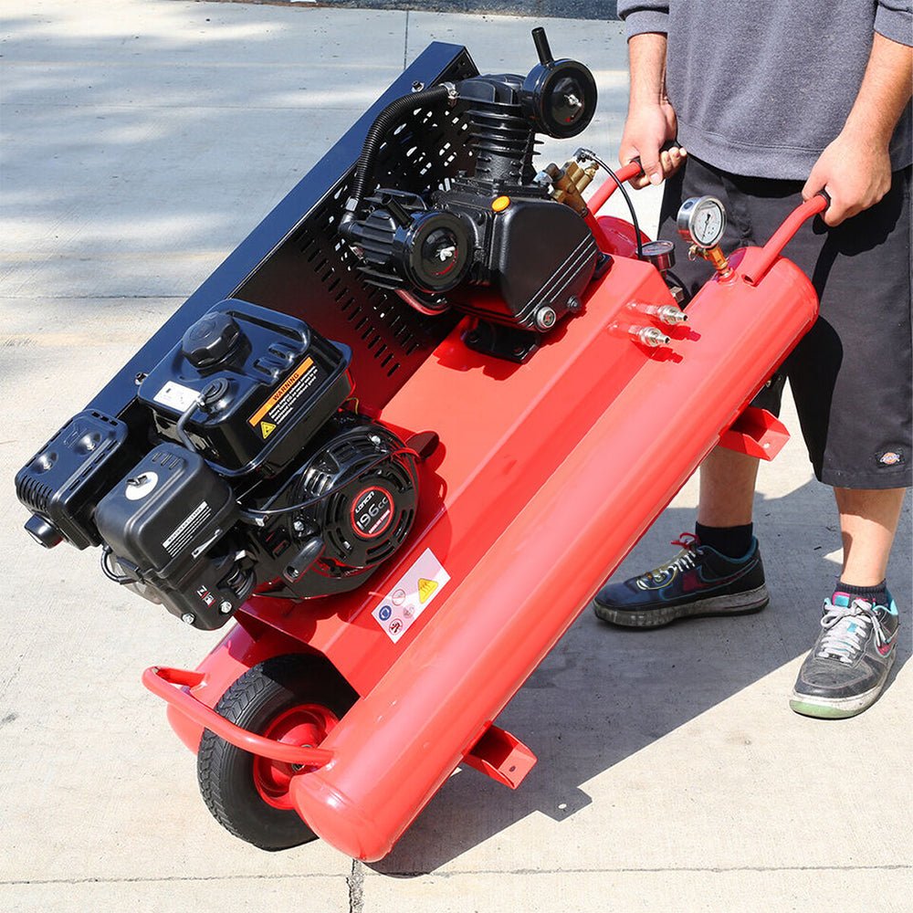 Heavy Duty Portable Gas-Powered Twin Stack Air Compressor Tank, 10 GAL (97461582)