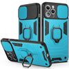Heavy Duty Protective Phone Case Built-in Rotating Ring Kickstand Shockproof Case Camera Protection Armor Phone Case For iPhone 13 Pro Max 12 11 XR XS Max Shockproof Bumper Ring Holder Back Cover - Blue / for iPhone 12