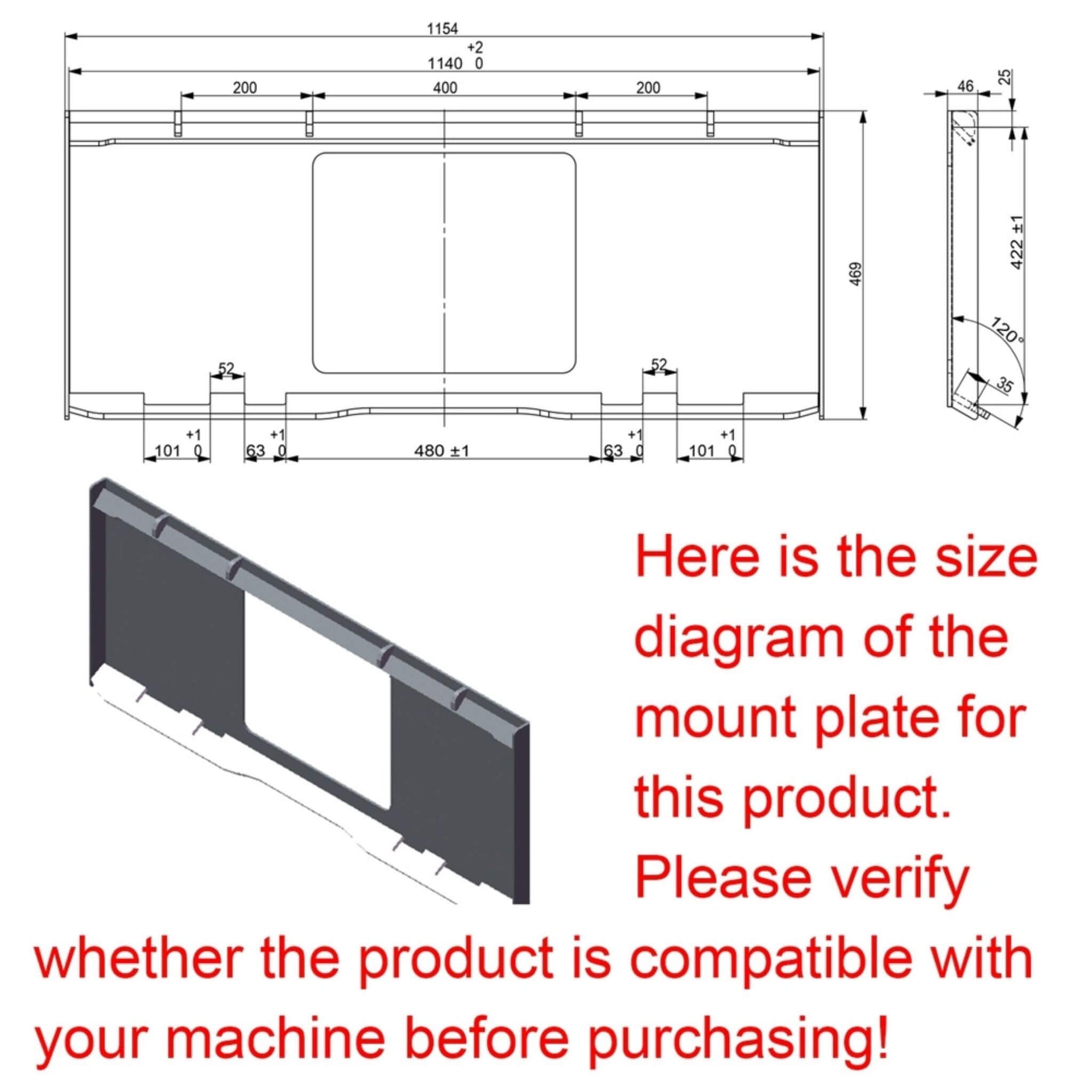 Heavy-Duty Rotary Rock Picker Skid Steer Attachment With 30-Inch Drum (SAK72651)