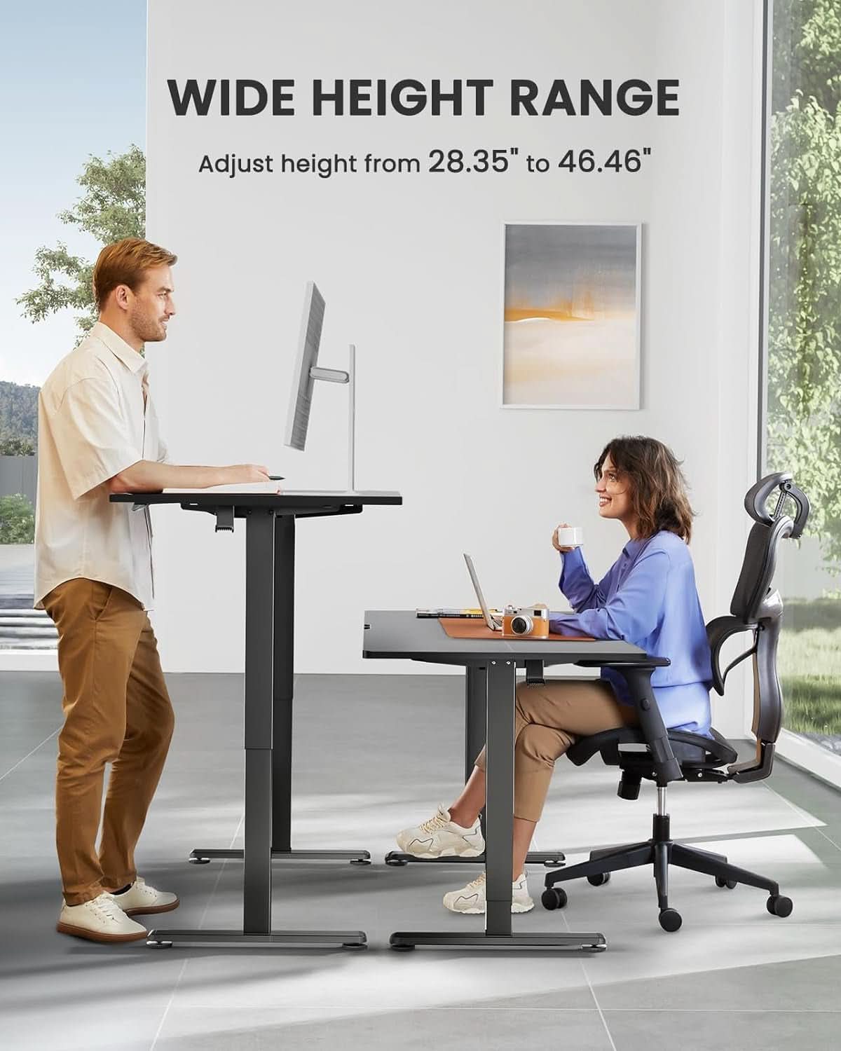 Height Adjustable Electric Standing Desk 48 X 24 Inches
