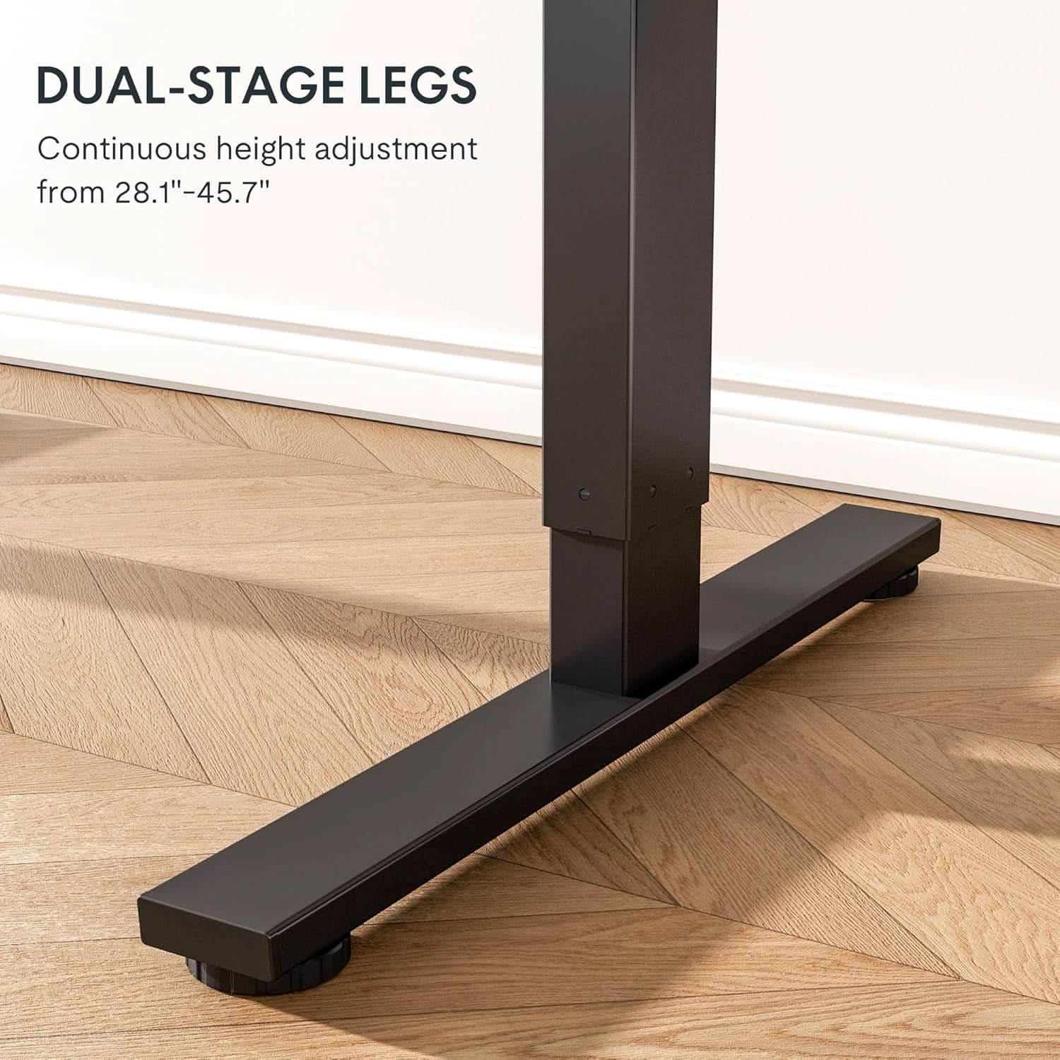 Height Adjustable Electric Standing Desk with Smooth Surface