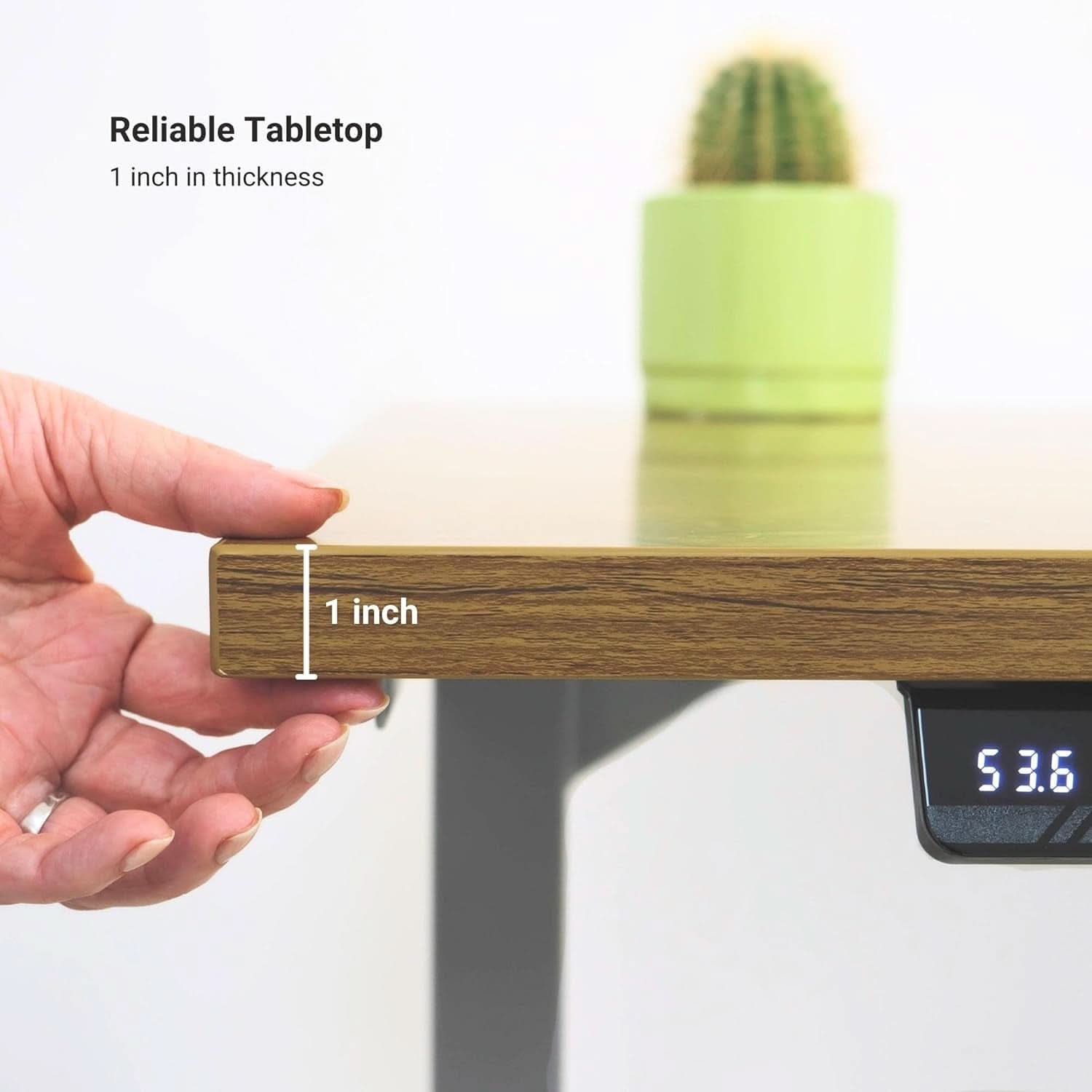 Height Adjustable L Shaped Standing Desk With Spacious Surface