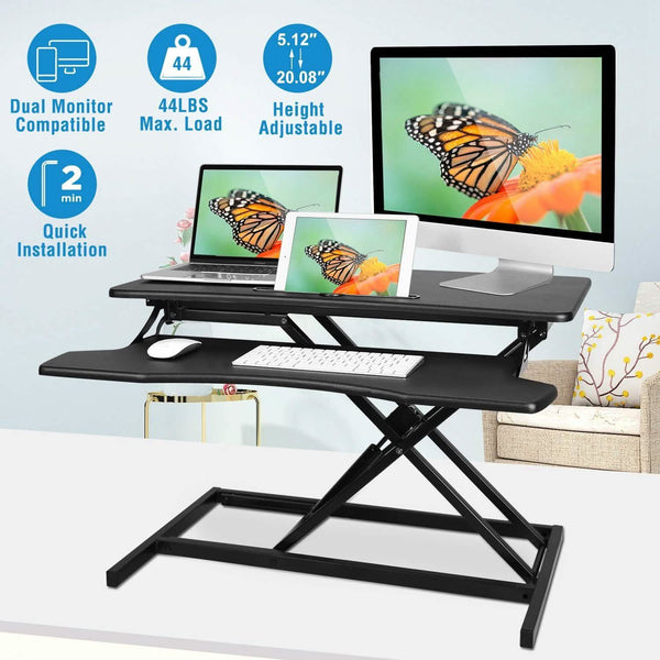 Height Adjustable Standing Desk Converter Workstation