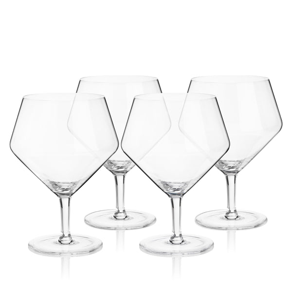 Raye Angled Crystal Gin & Tonic Glasses Set of 4