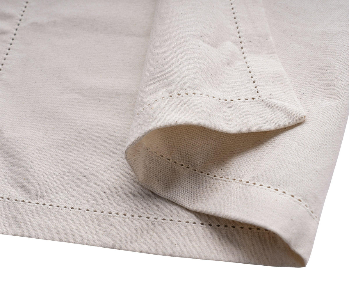 Natural Hemstitched Napkins - 20 inch