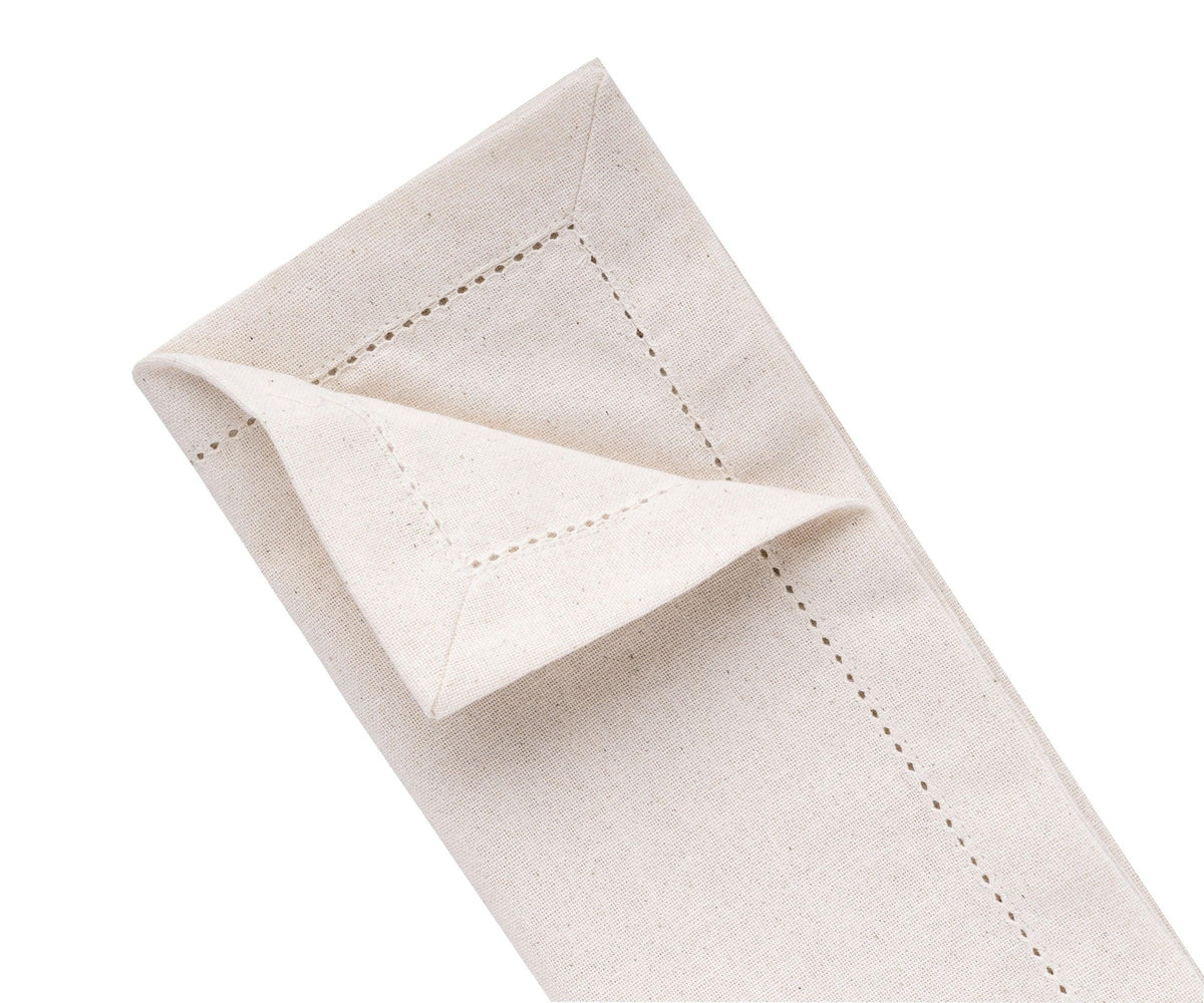 Natural Cotton Cocktail Napkins - 10 Inch