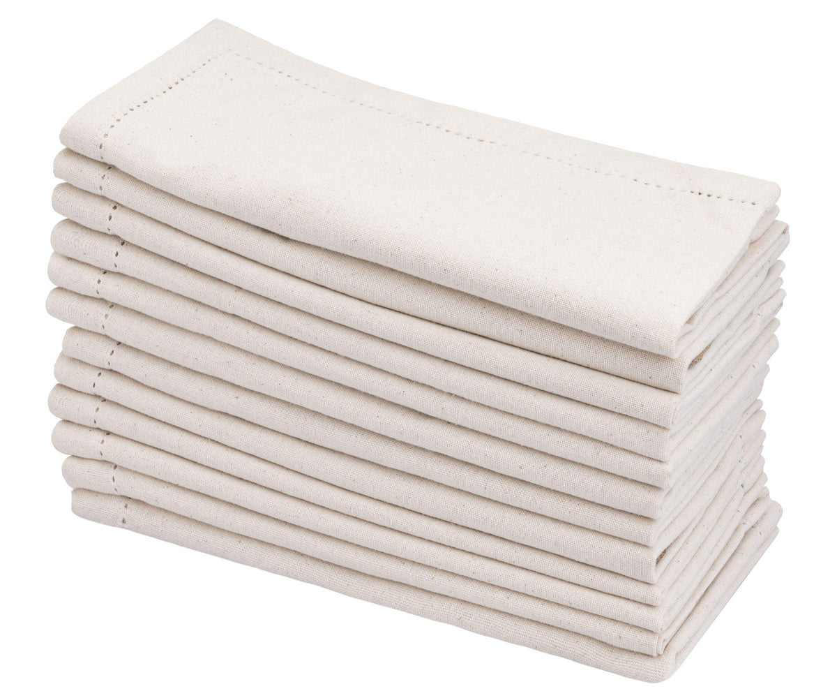 Natural Hemstitched Napkins - 20 inch