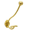 Heritage Brass Double Hat & Coat Hook Large Size - Unlacquered Brass