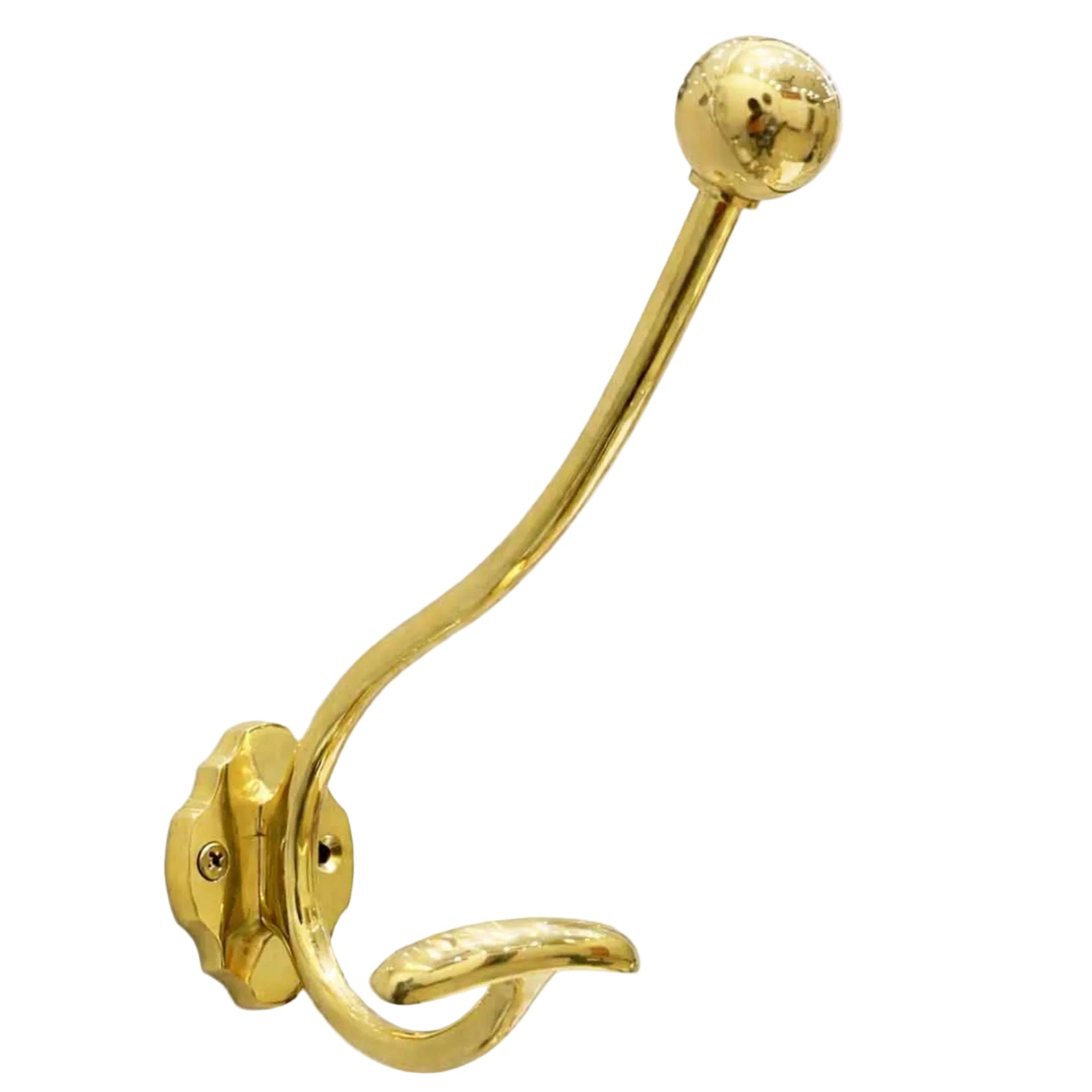 Heritage Brass Double Hat & Coat Hook Large Size - Unlacquered Brass