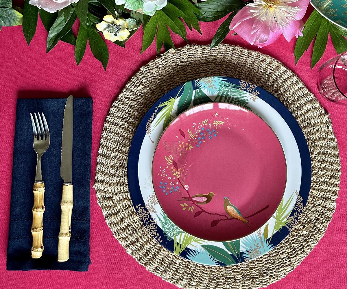 Navy Blue Double Hemstitch Napkins