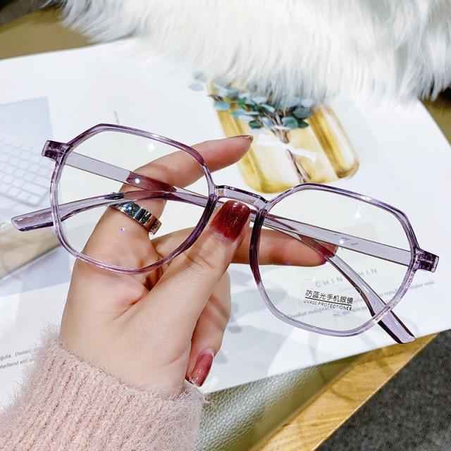 Hexagonal Frame for Women Men, Fashion Glasses Men And Women Reading Glasses Cute Clear Optical Glasses Frame Women Round Frame Retro Eyeglasses + 1.0 + 1.5 + 2.0 + 2.5 + 3.0 + 3.5 + 4.0