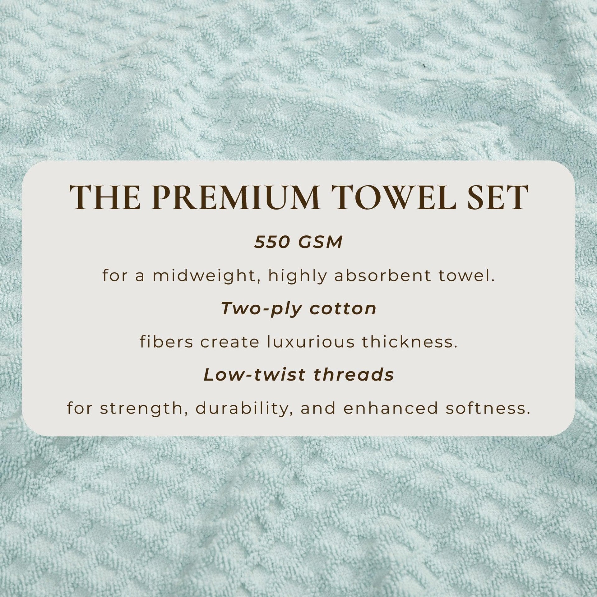 Cotton Diamond Waffle Weave Bath Towel Set - Grayson Collection