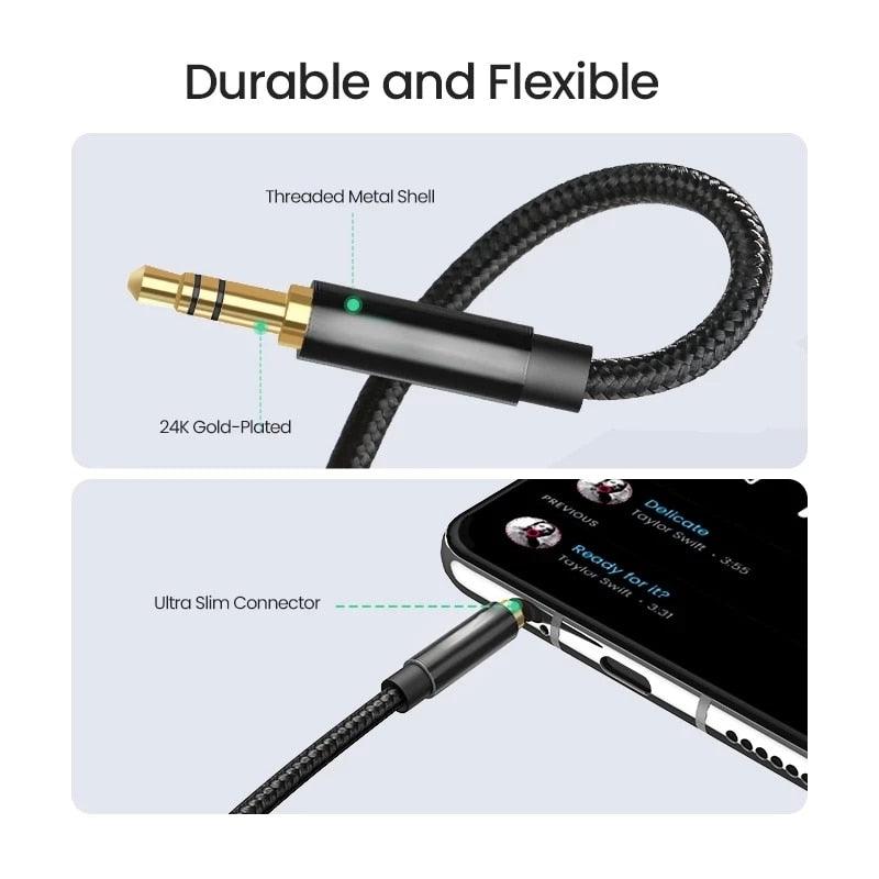 HiFi 3.5mm Elegant Audio Cable 3.5 MM Jack Speaker Cable For JBL Headphones Car