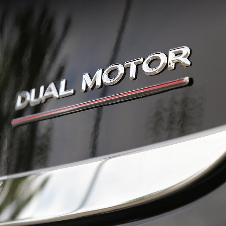 Performance Tail Dual Motor Badge for Tesla | ABS | 2 Colors | 3M Adhesive