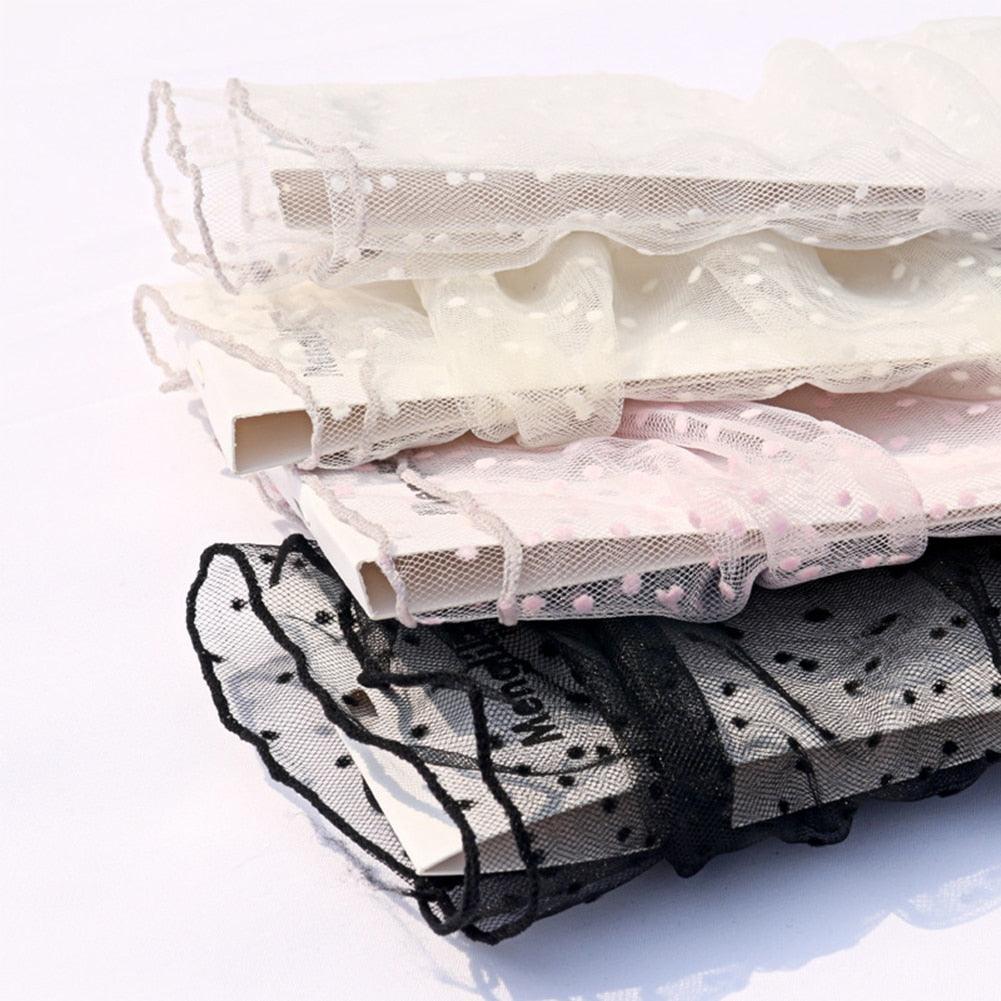 High Quality Lace Socks Women Transparent Mesh Ankle Socks Ladies Ultra-Thin Princess Tulle Socks For Women