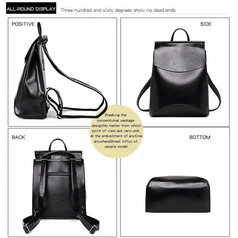 High Quality Leather Backpacks For Fashionable Women And Teenage Girls Large Capacity Shoulder Bagpack