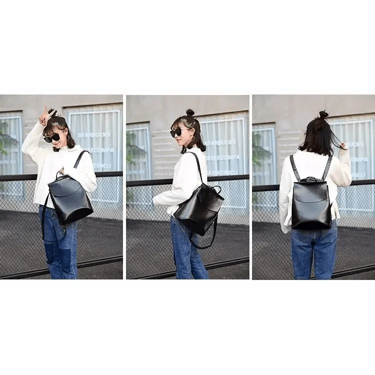 High Quality Leather Backpacks For Fashionable Women And Teenage Girls Large Capacity Shoulder Bagpack