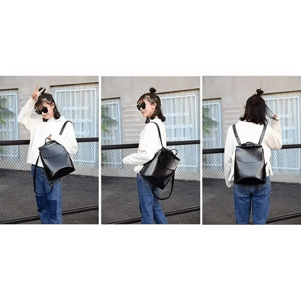 High Quality Leather Backpacks For Fashionable Women And Teenage Girls Large Capacity Shoulder Bagpack