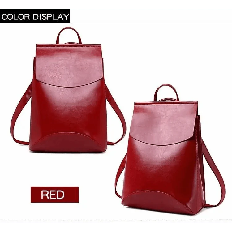 High Quality Leather Backpacks For Fashionable Women And Teenage Girls Large Capacity Shoulder Bagpack