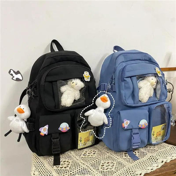 High Quality Nylon Large Capacity Waterproof Backpack For Female And Girls - Trendy College/Schoolbag