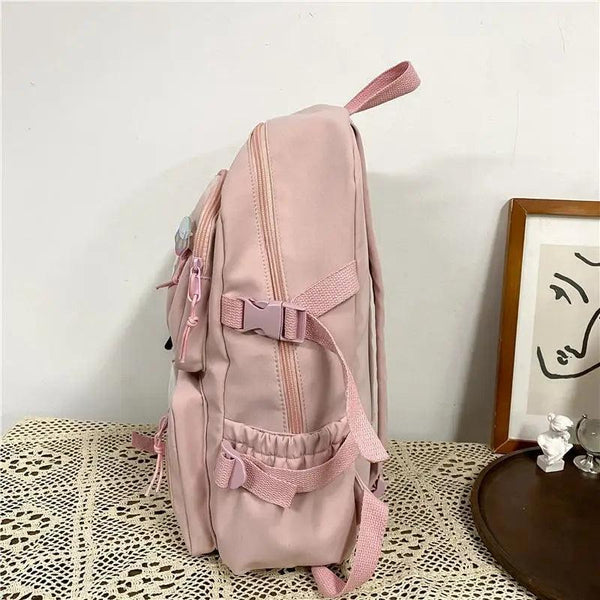 High Quality Nylon Large Capacity Waterproof Backpack For Female And Girls - Trendy College/Schoolbag