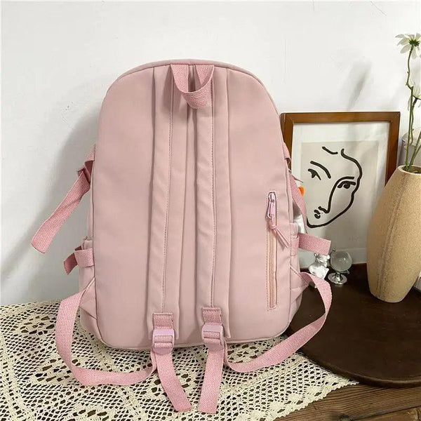 High Quality Nylon Large Capacity Waterproof Backpack For Female And Girls - Trendy College/Schoolbag