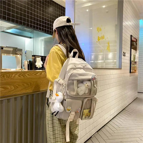 High Quality Nylon Large Capacity Waterproof Backpack For Female And Girls - Trendy College/Schoolbag