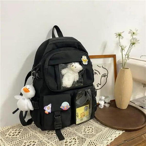 High Quality Nylon Large Capacity Waterproof Backpack For Female And Girls - Trendy College/Schoolbag
