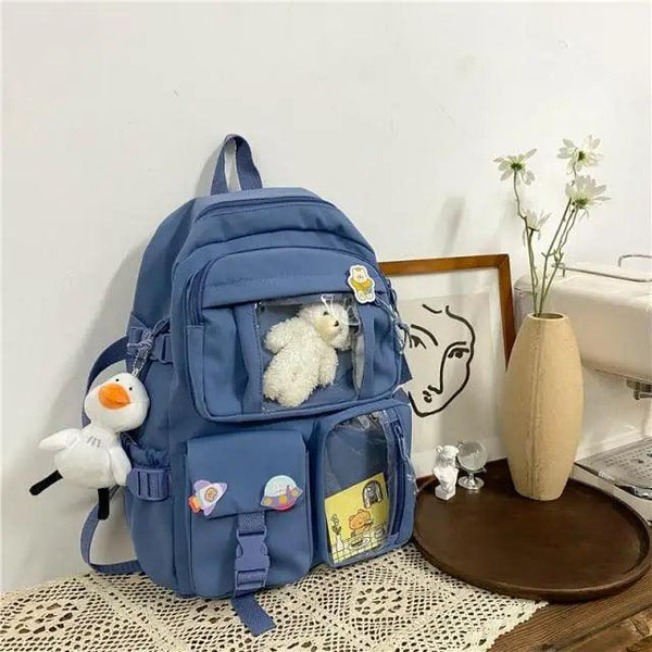 High Quality Nylon Large Capacity Waterproof Backpack For Female And Girls - Trendy College/Schoolbag
