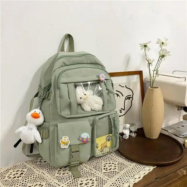 High Quality Nylon Large Capacity Waterproof Backpack For Female And Girls - Trendy College/Schoolbag