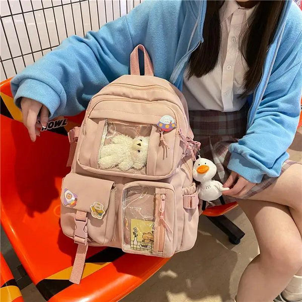High Quality Nylon Large Capacity Waterproof Backpack For Female And Girls - Trendy College/Schoolbag