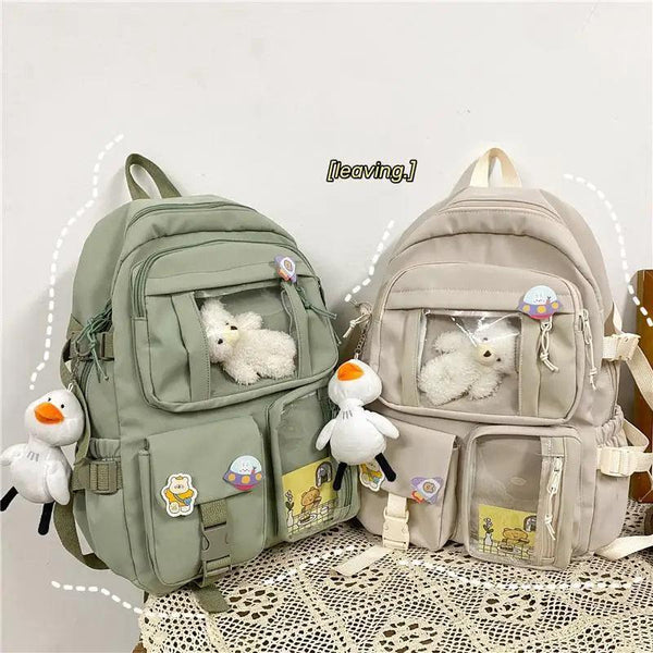 High Quality Nylon Large Capacity Waterproof Backpack For Female And Girls - Trendy College/Schoolbag