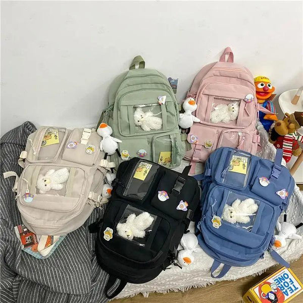 High Quality Nylon Large Capacity Waterproof Backpack For Female And Girls - Trendy College/Schoolbag