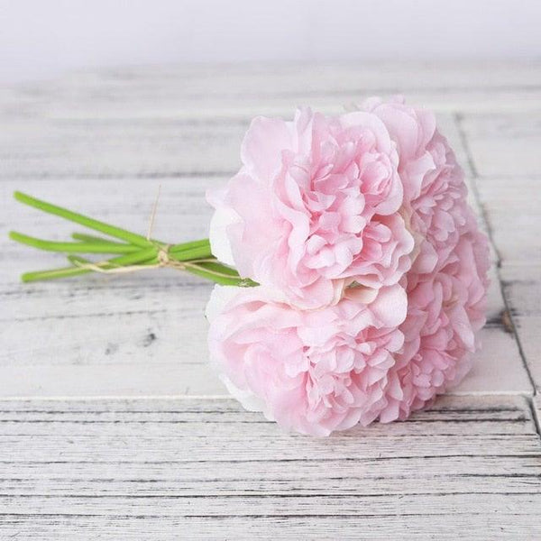 High Quality Peony Artificial Silk Flowers Bunches For Bridal Bouquet Wedding Living Room Table Home Garden Decoration Artificial Peony Silk Flowers Bouquet for Wedding Home Garden Decoration