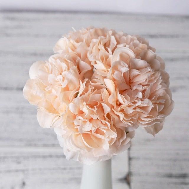 High Quality Peony Artificial Silk Flowers Bunches For Bridal Bouquet Wedding Living Room Table Home Garden Decoration Artificial Peony Silk Flowers Bouquet for Wedding Home Garden Decoration