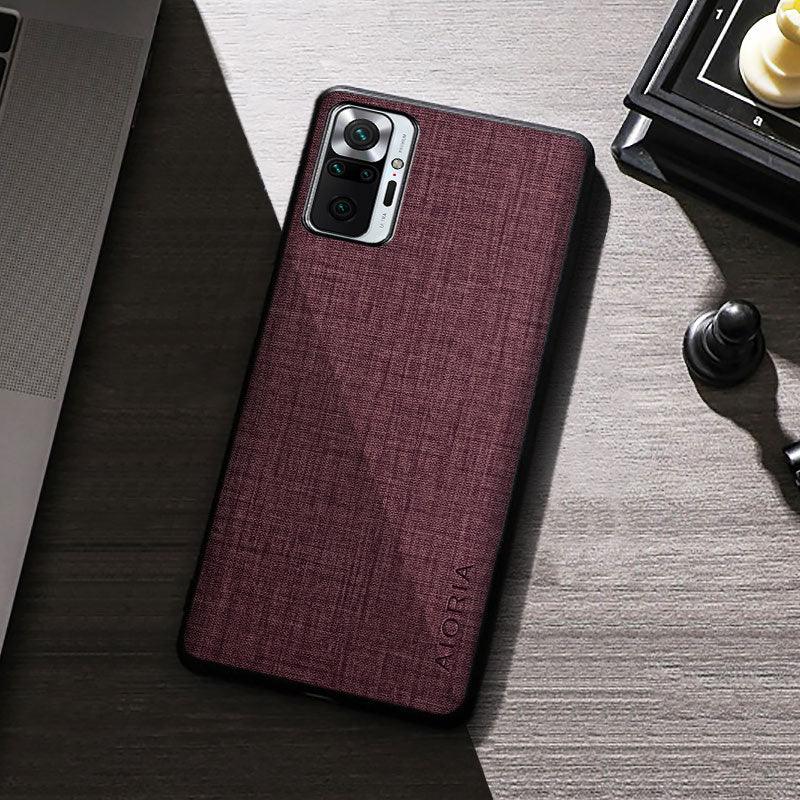 High Quality Shockproof Anti fingerprint  Silicone Case For Xiaomi Redmi Note 10C 10 Pro Max 10T 10S Lite 4G 5G Premium Cloth Texture Simple Cover For Redmi Note 10 Pro Max Case