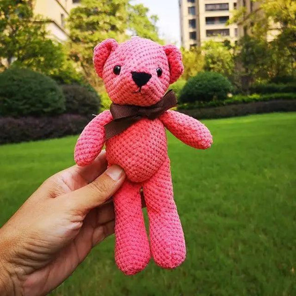 High Quality Soft 18-20CM Teddy Bear Stuffed Plush Toys Cute Dress Rabbit Pendant Dolls Gifts Birthday Wedding Party Decor