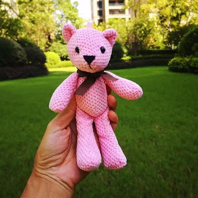 High Quality Soft 18-20CM Teddy Bear Stuffed Plush Toys Cute Dress Rabbit Pendant Dolls Gifts Birthday Wedding Party Decor