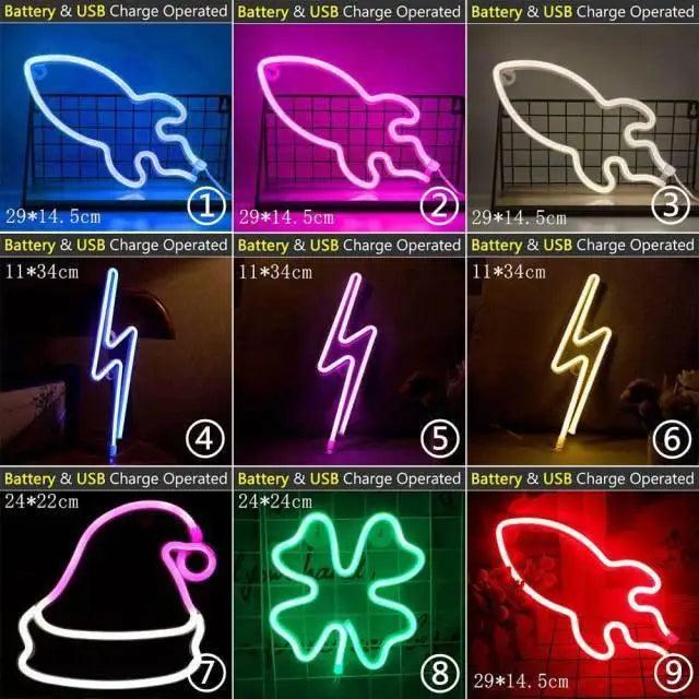 High Quality Wholesale LED Neon Night Light Sign Wall Art Sign Night Lamp Xmas Birthday Gift Wedding Party Wall Hanging Neon Lamp Home Decor