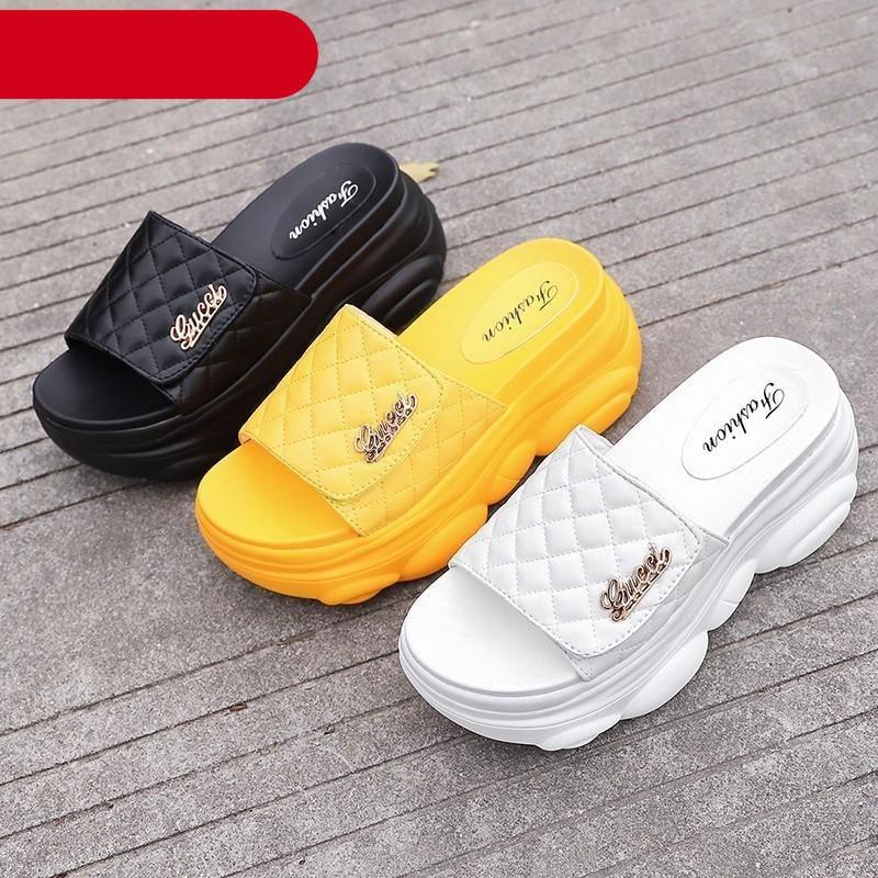 High Slippers Women Open Toe Sandals Summer Soft Slipper Indoor Outdoor Beach Shoes Comfort Platform Sandals Open Toe Leather Slippers Lightweight Flip Flops Shoes For Summer