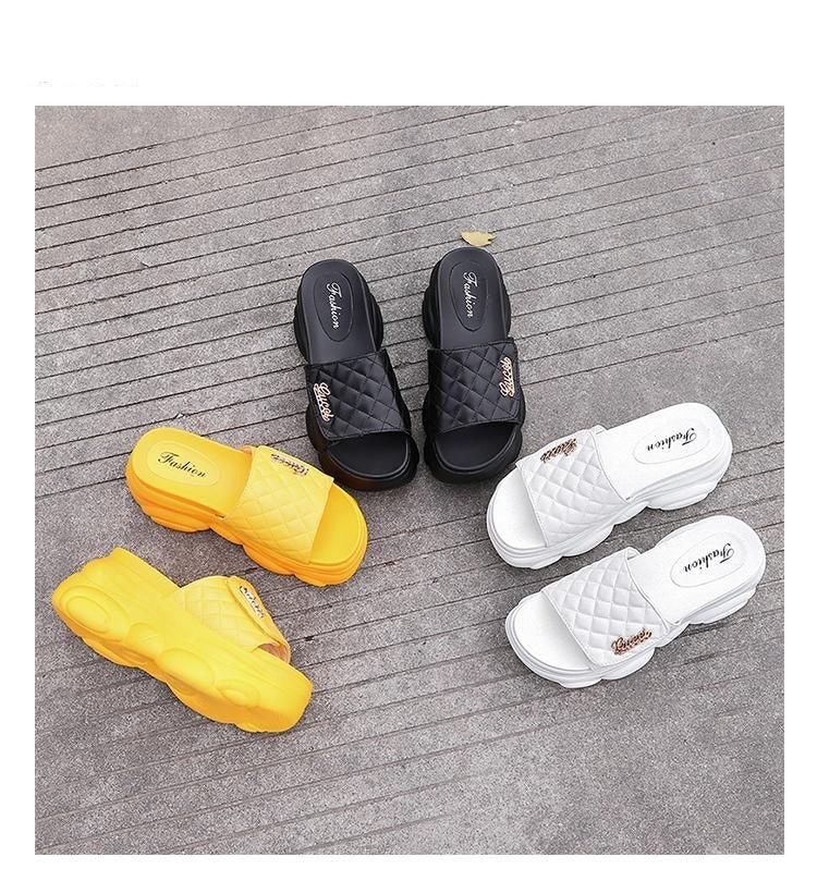 High Slippers Women Open Toe Sandals Summer Soft Slipper Indoor Outdoor Beach Shoes Comfort Platform Sandals Open Toe Leather Slippers Lightweight Flip Flops Shoes For Summer