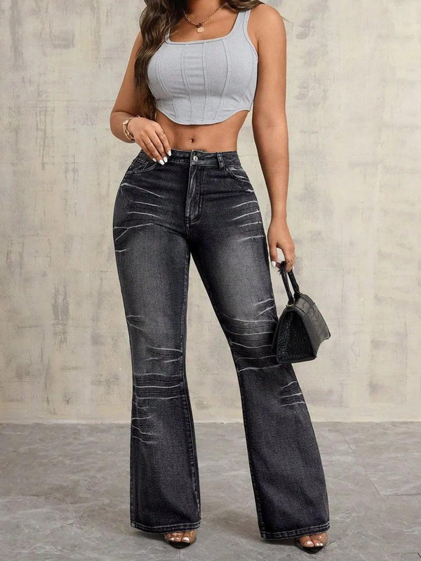 High Waist Bootcut Jeans